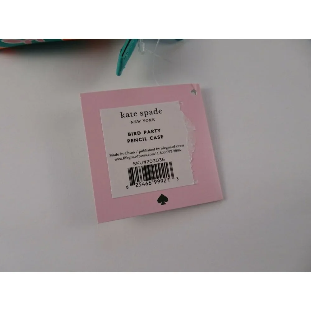 Kate Spade BIRD Party Pencil Case Pouch Ruler Eraser Sharpener Pencils 6-PC Set - Picture 10 of 11